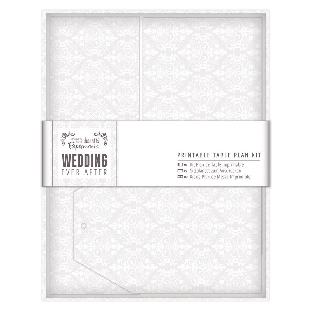 Papermania Wedding Every After Damask Printable Table Plan Kit