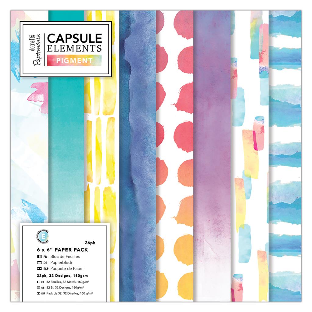 Papermania 6" x 6" Paper Pack - Capsule Elements Pigment (36sht)