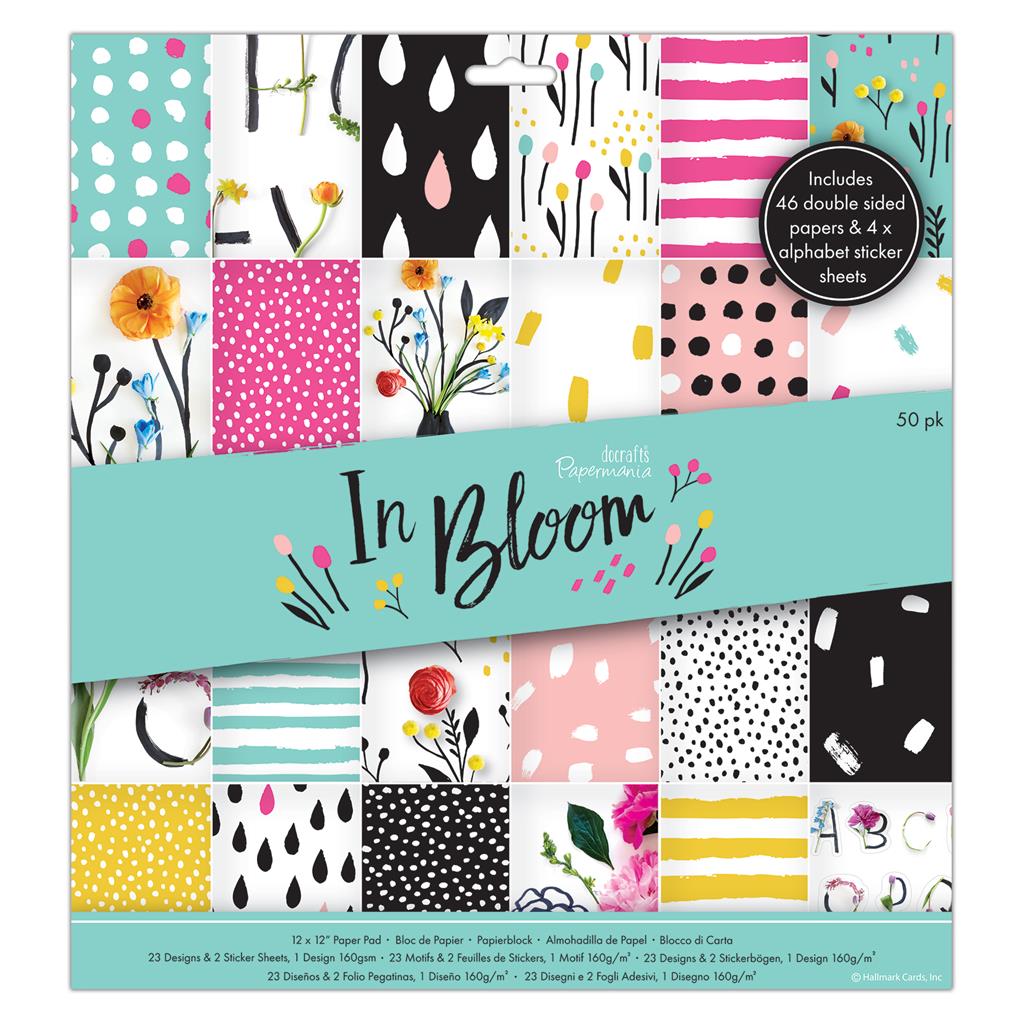 Papermania 12" x 12" Paper Pad - In Bloom (50sht)