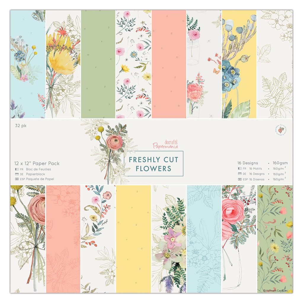 Papermania 12" x 12" Paper Pack - Freshly Cut Flowers (32sht)