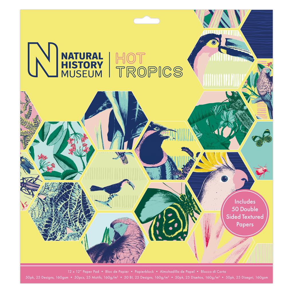 Papermania 12" x 12" Paper Pad - Natural History Museum Hot Tropics (25sht)