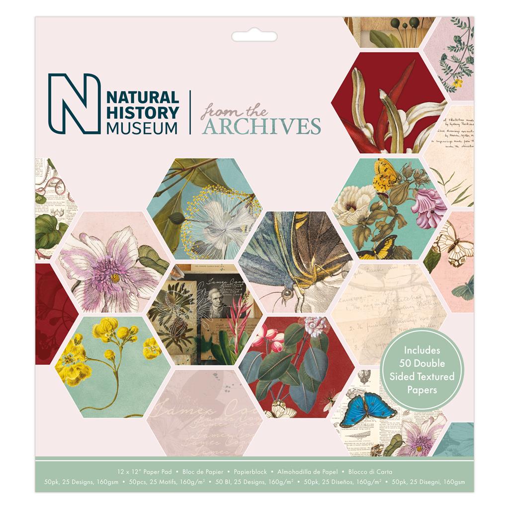 Papermania 12" x 12" Paper Pad - Natural History Museum From the Archives (25sht)