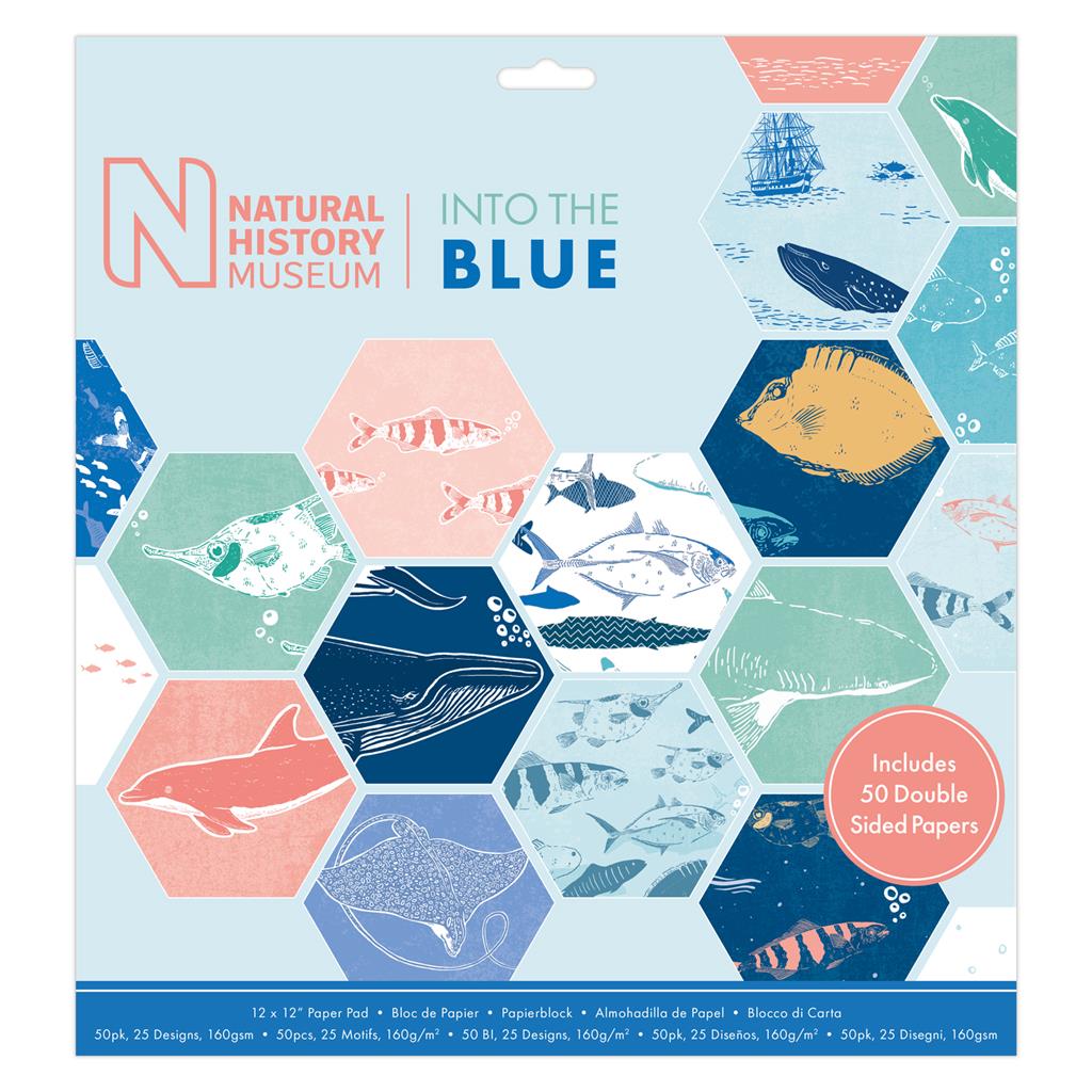 Papermania 12" x 12" Paper Pad - Natural History Museum Into the Blue (25sht)