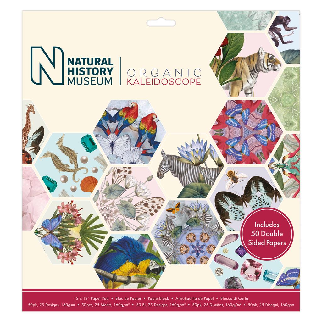 Papermania 12" x 12" Paper Pad - Natural History Museum Organic Kaleidoscope (25sht)