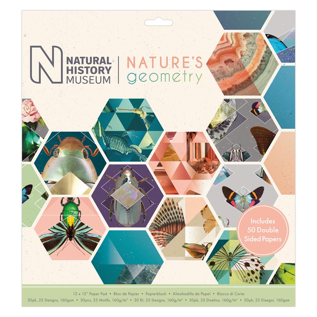 Papermania 12" x 12" Paper Pad - Natural History Museum Nature's Geometry (25sht)