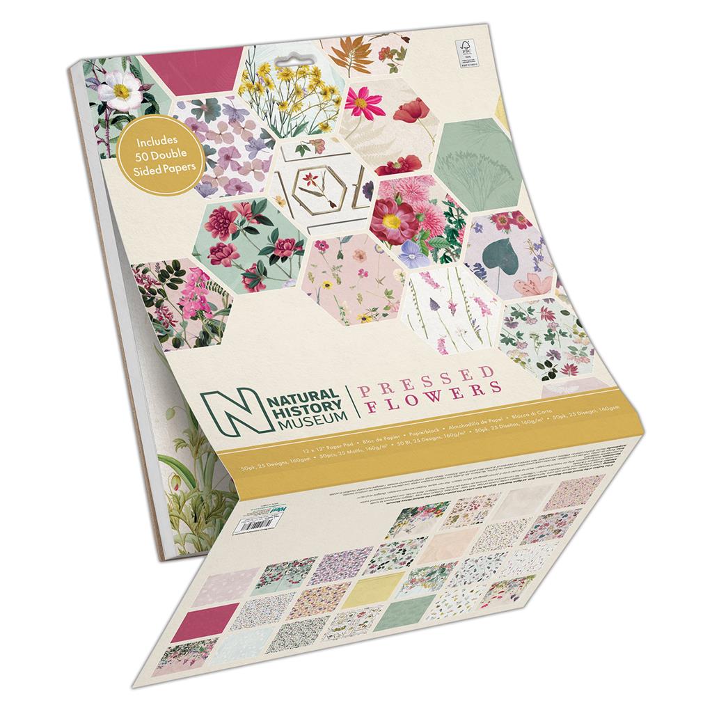 Papermania 12" x 12" Paper Pad - Pressed Flowers (50sht)