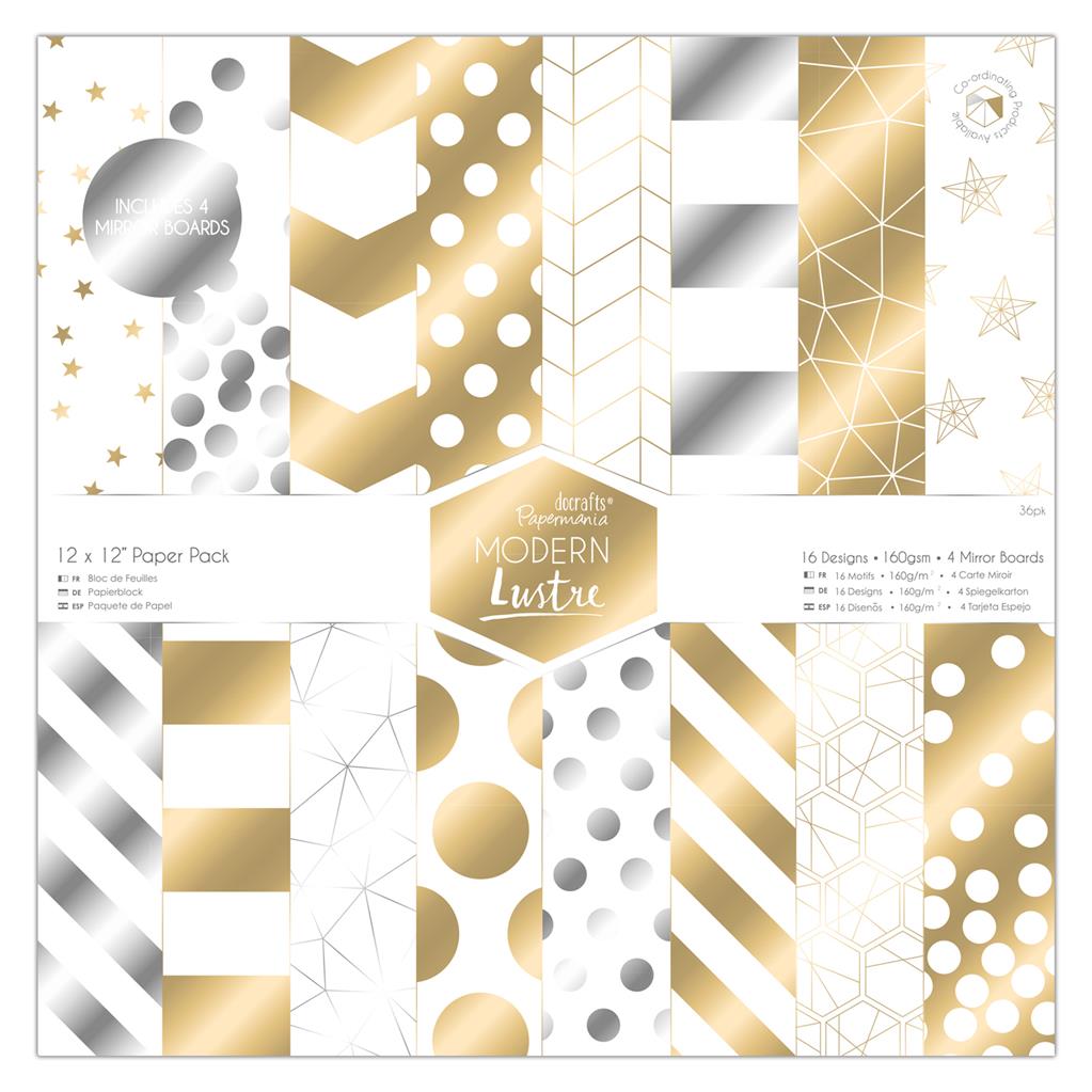 Papermania 12" x 12" Paper Pack - Modern Lustre (36sht)