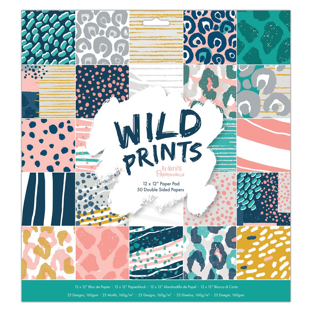 Papermania 12" x 12" Paper Pad - Wild Prints (50sht)