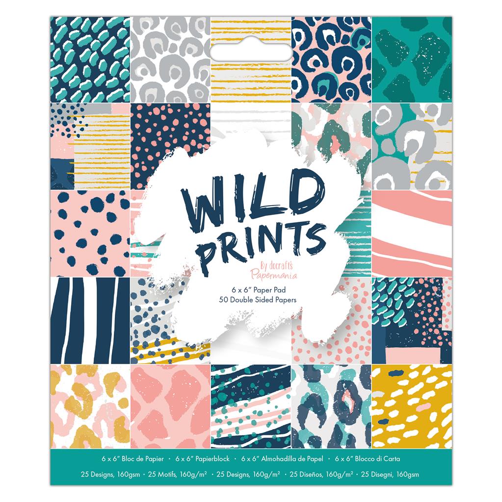 Papermania 6" x 6" Paper Pad -  Wild Prints (50sht)