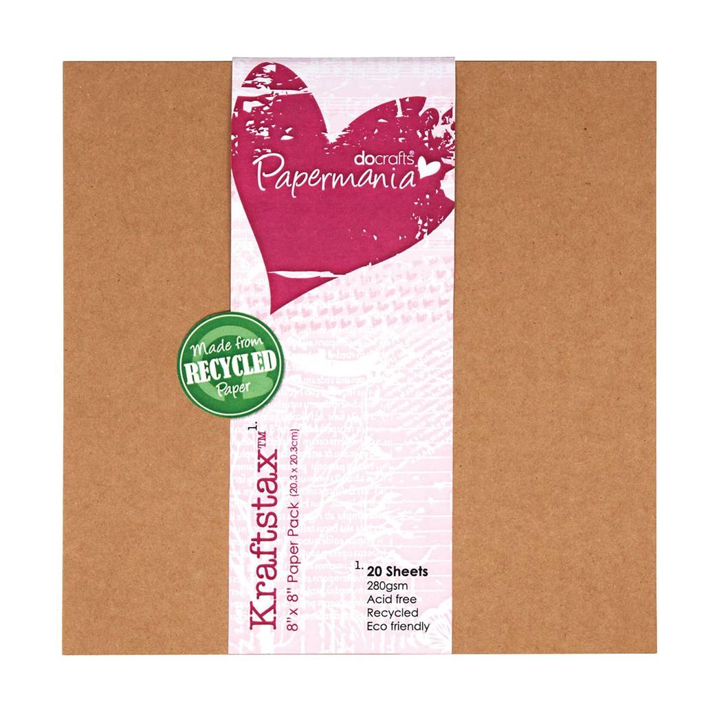 Papermania 8" x 8" Kraftstax 280gsm Kraft Paper (20sht)