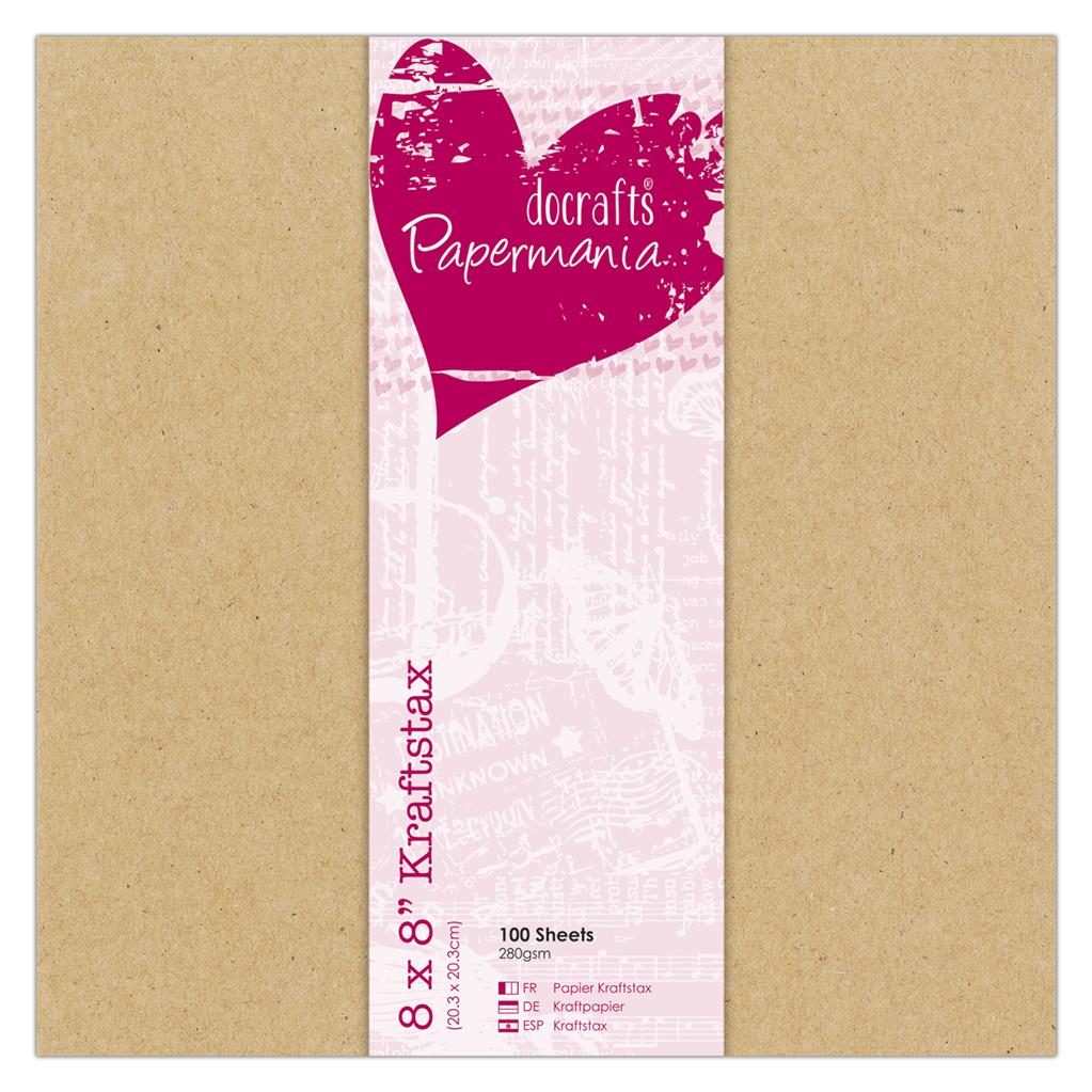 Papermania 8" x 8" Kraftstax 280gsm Kraft Paper (100sht)