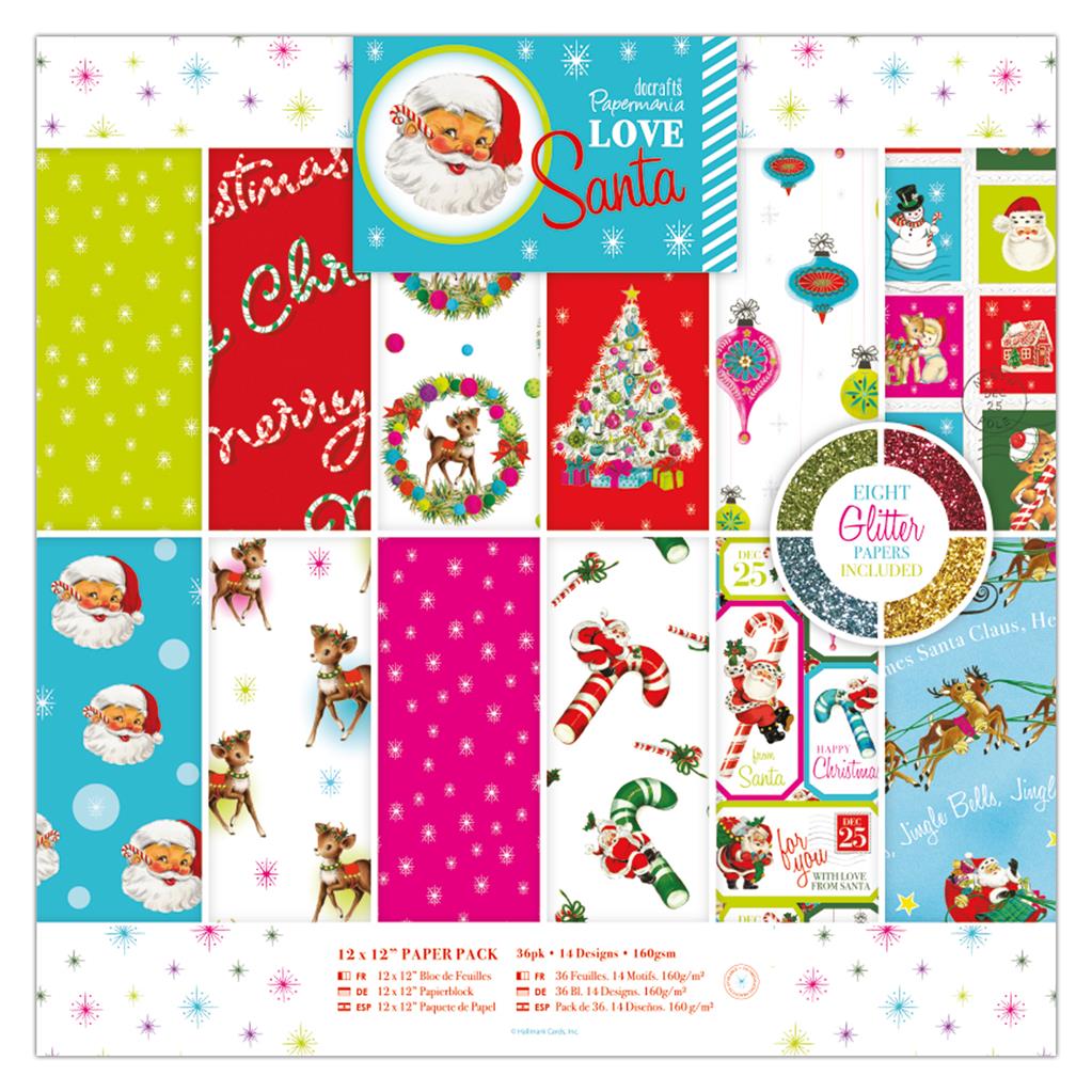 Papermania 12" x 12" Paper Pack - Love Santa (36sht)