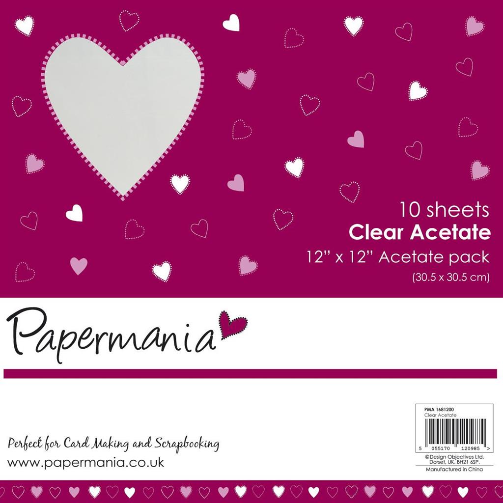 Papermania 12" x 12" Clear Acetate (10pk)