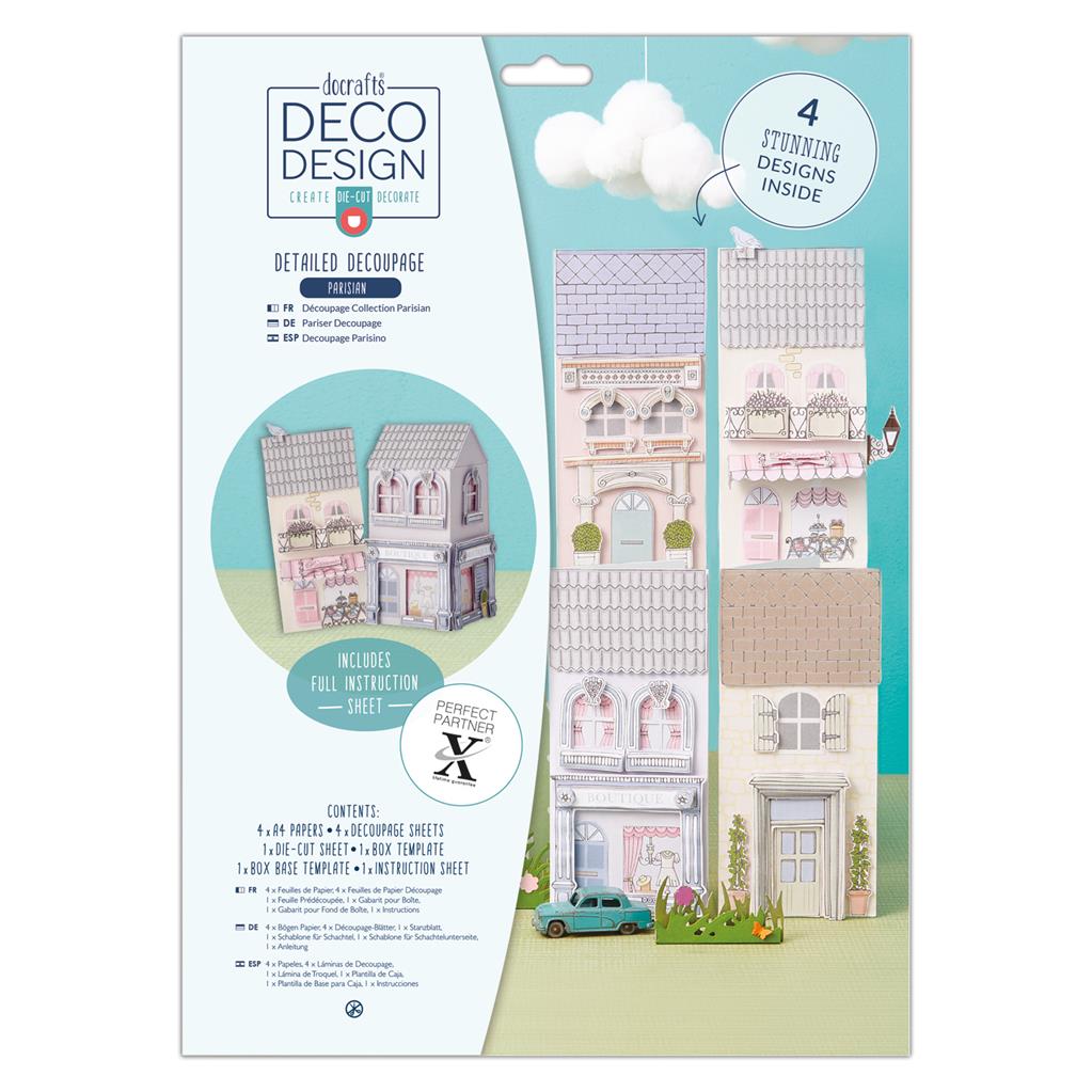 Papermania A4 Decoupage Pack - Deco Design Parisian