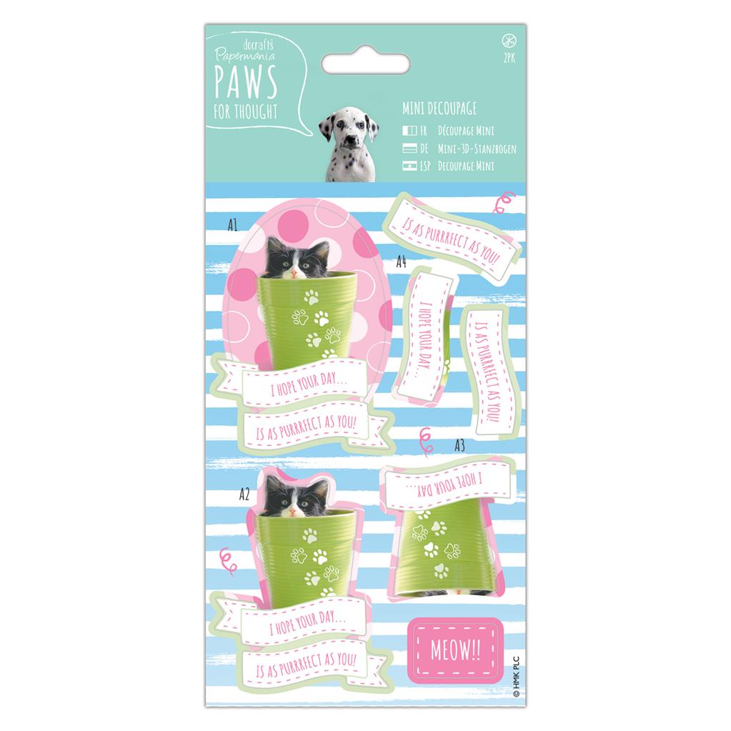 Papermania Mini Decoupage - Paws for Thought - Purrrfect