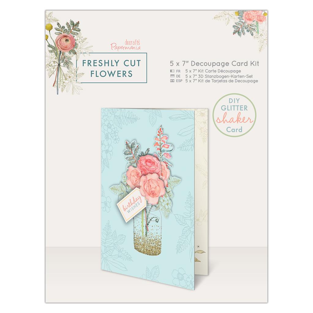 Papermania 5" x 7" Decoupage Card Kit - Freshly Cut Flowers