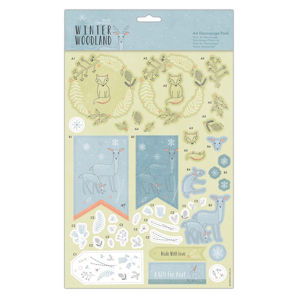 Papermania A4 Decoupage Pack - Winter Woodland