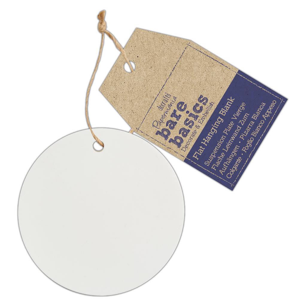 Bare Basics Flat Hanging Blank Shape - Ceramic Coaster (Single)