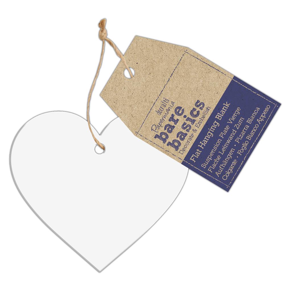 Bare Basics Flat Hanging Blank Shape - Clear Acrylic Heart (Single)