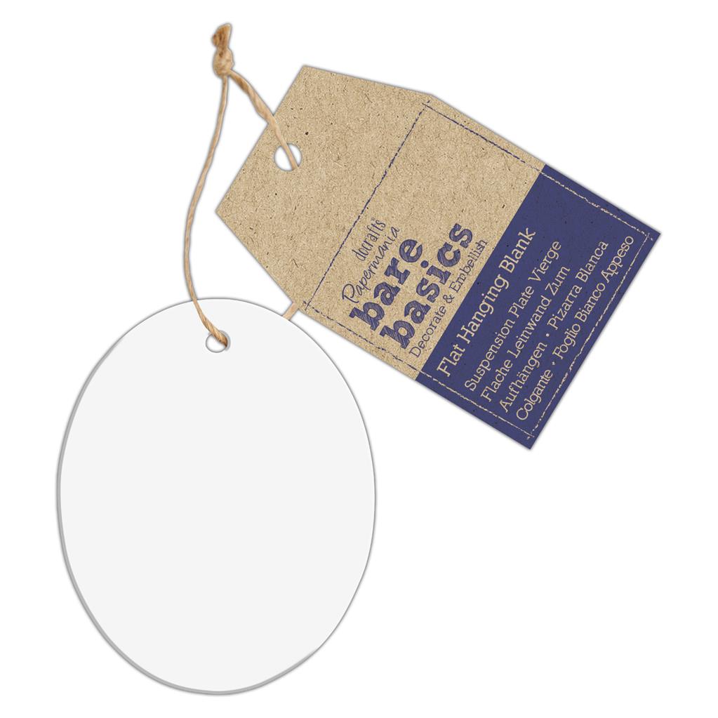 Bare Basics Flat Hanging Blank Shape - Clear Acrylic Oval (Single)