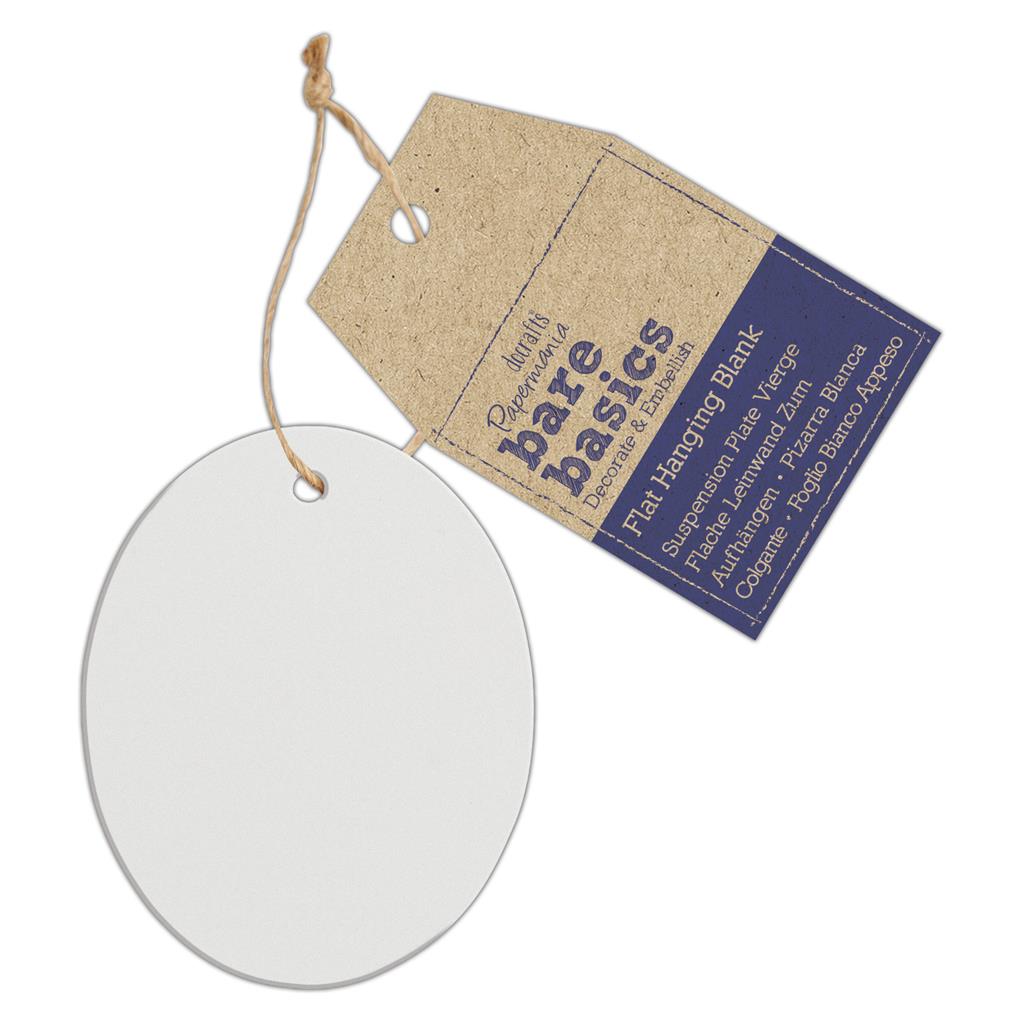 Bare Basics Flat Hanging Blank Shape - Frosted Acrylic Oval (Single)