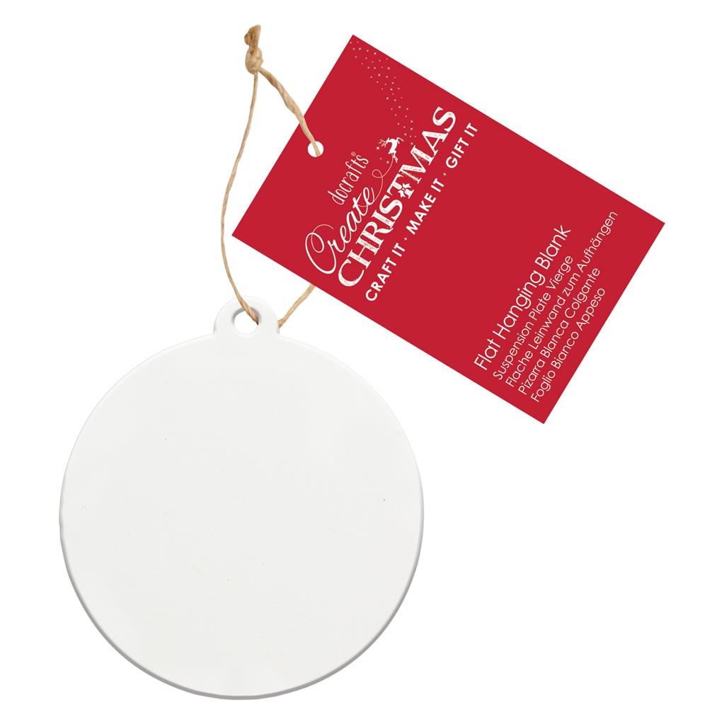 Create Christmas Flat Hanging Blank - Frosted Acrylic Bauble (Single)