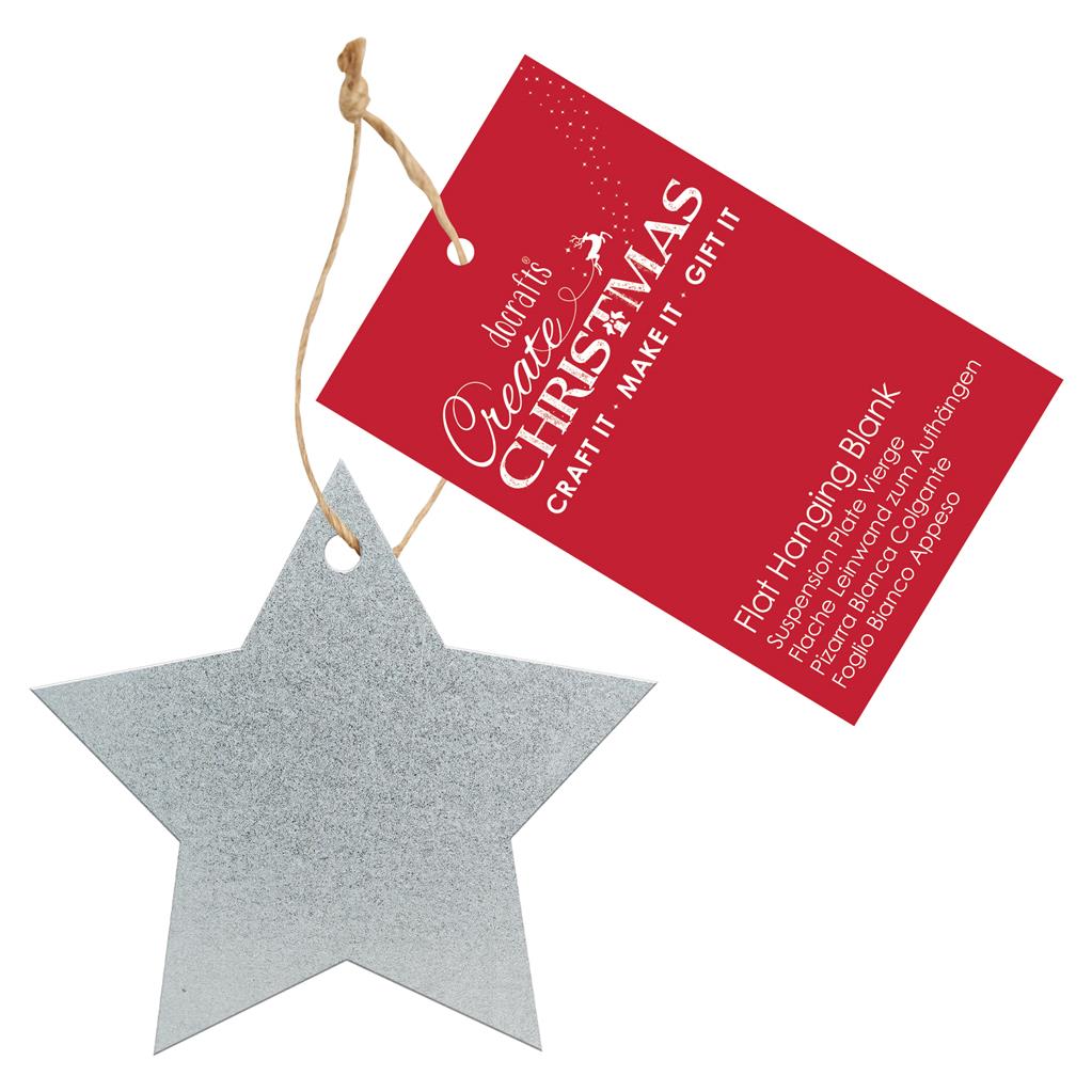 Create Christmas Flat Hanging Blank - Metal Star (Single)