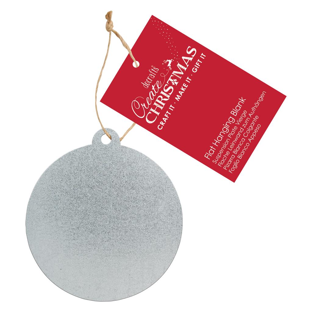 Create Christmas Flat Hanging Blank - Metal Bauble (Single)