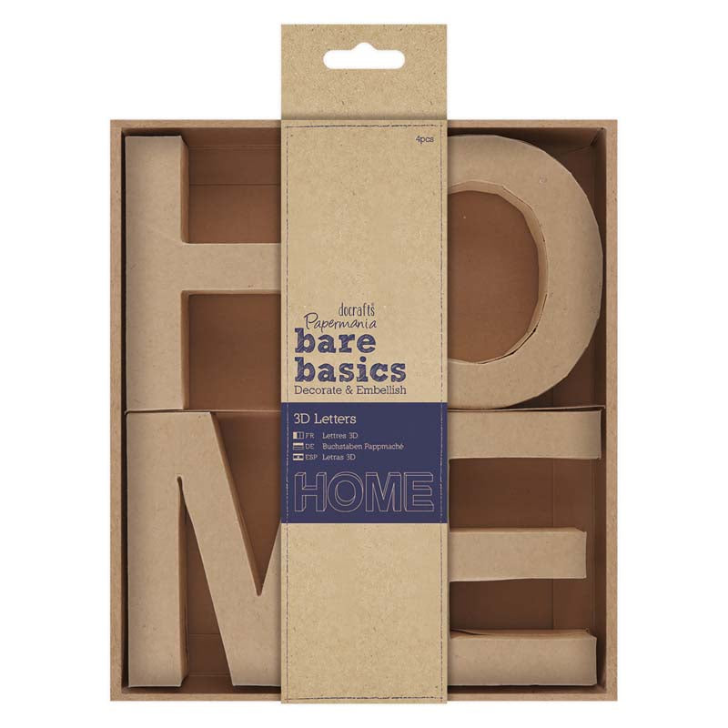 Bare Basics 3D 10cm Letters "HOME"