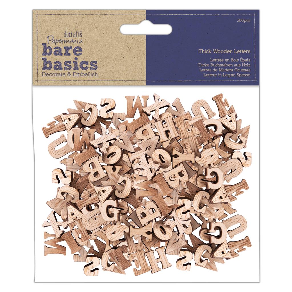 Bare Basics Thick Wooden Letters (200pk)