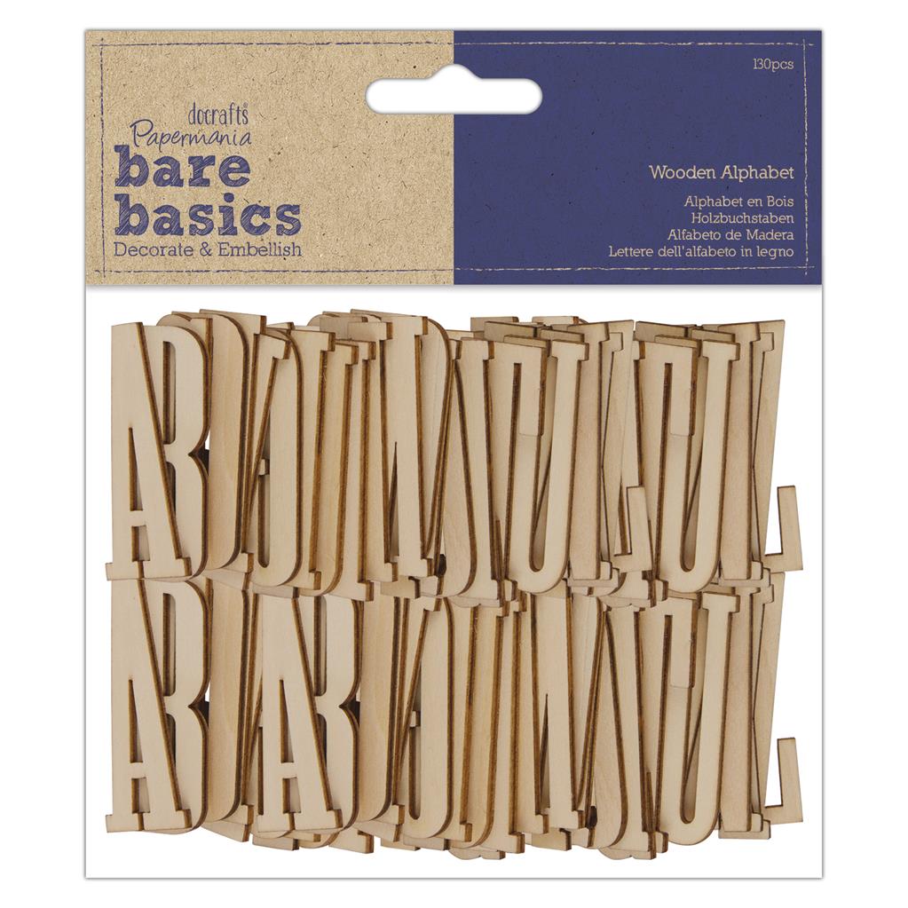 Bare Basics Wooden Alphabet 5cm (130pk)