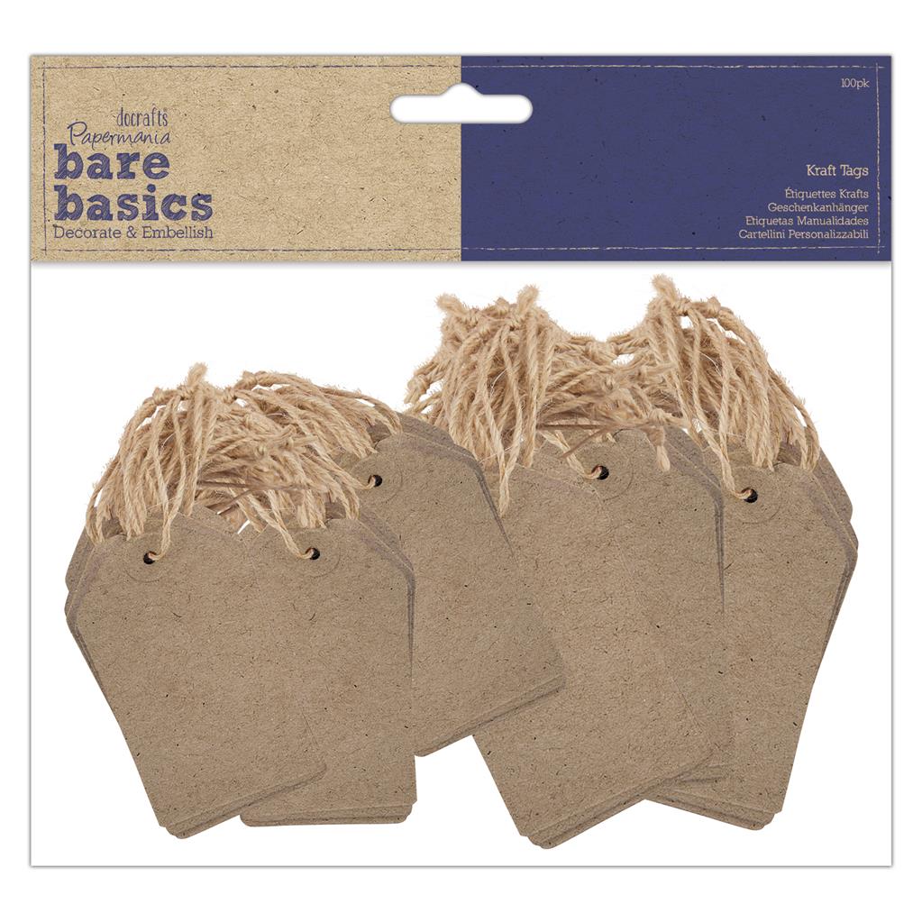 Bare Basics Gift Tags Kraft (100pc)