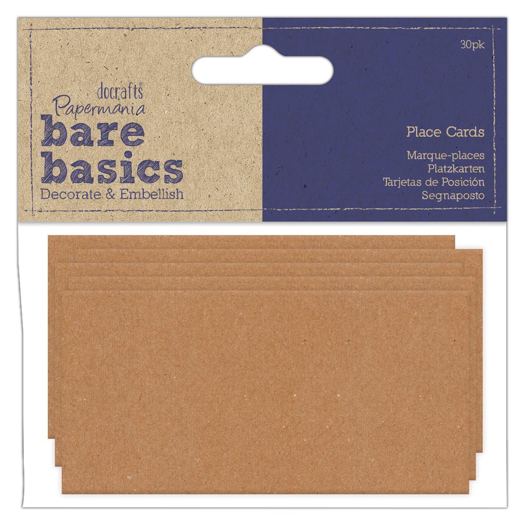 Bare Basics Place Cards - Brown Kraft  (30pk)