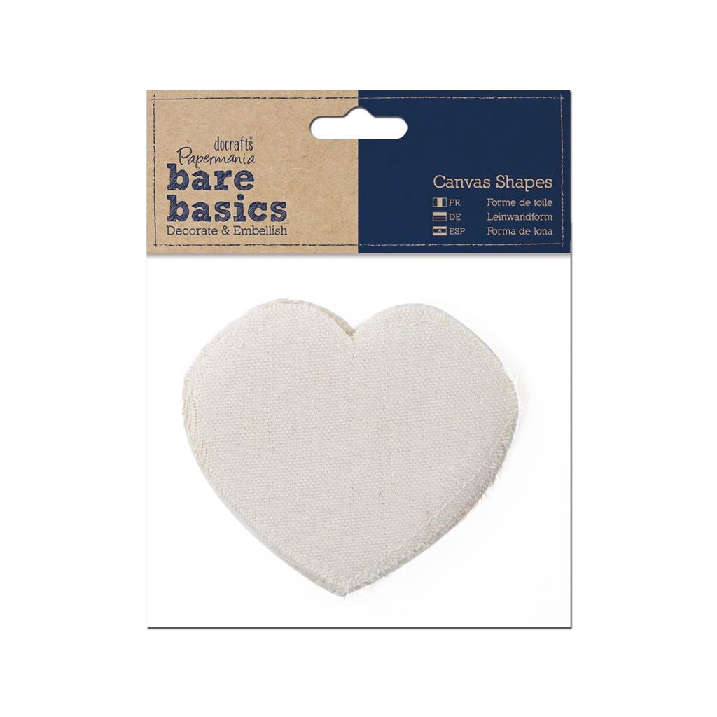 Bare Basics Canvas Shape Hearts (6pc)