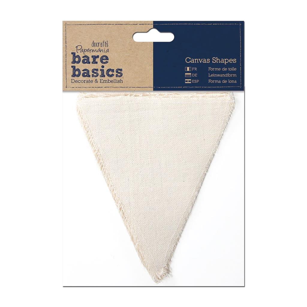 Bare Basics Canvas Shapes Flags 15cm (6pc)