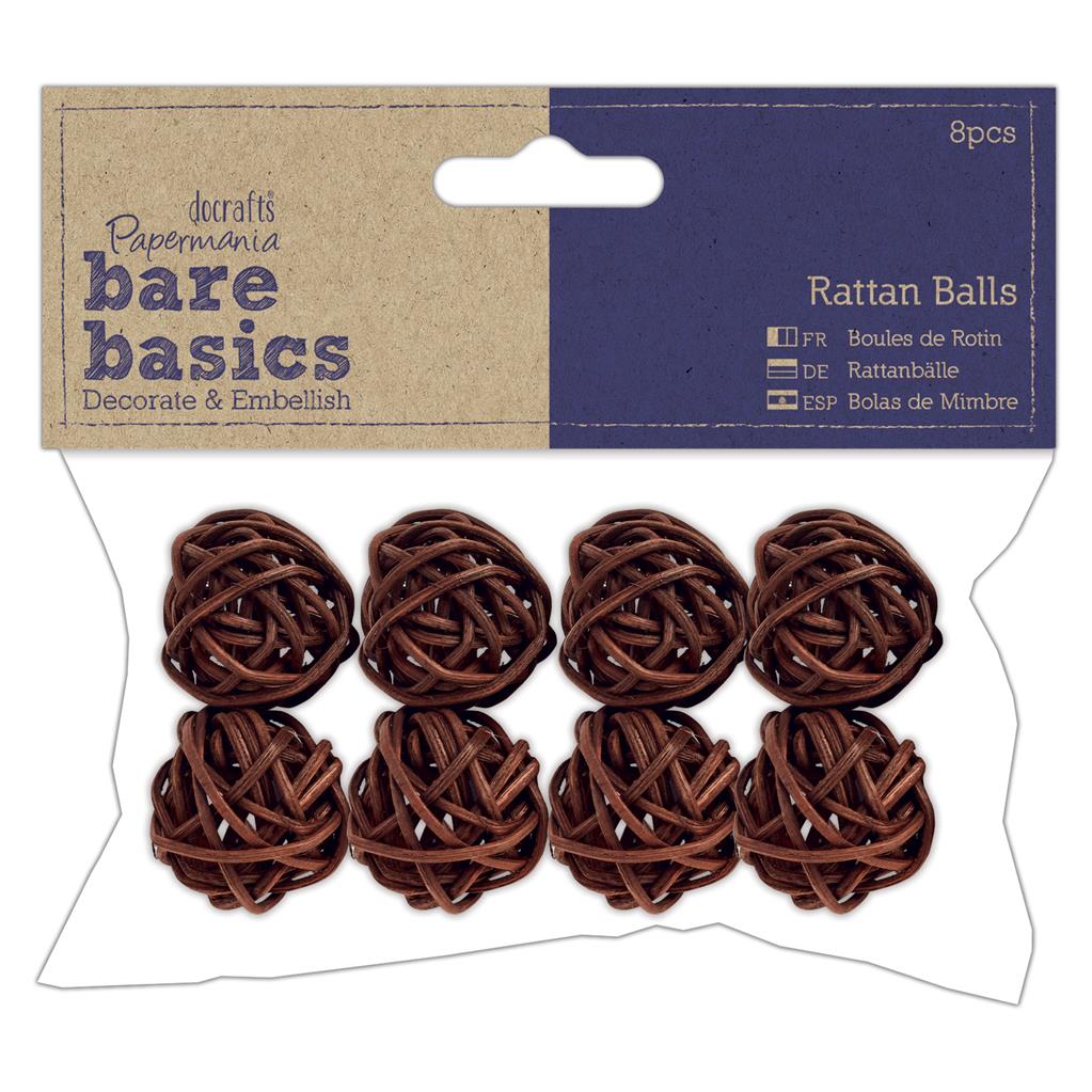 Bare Basics Small 3cm Rattan Balls (8pk)