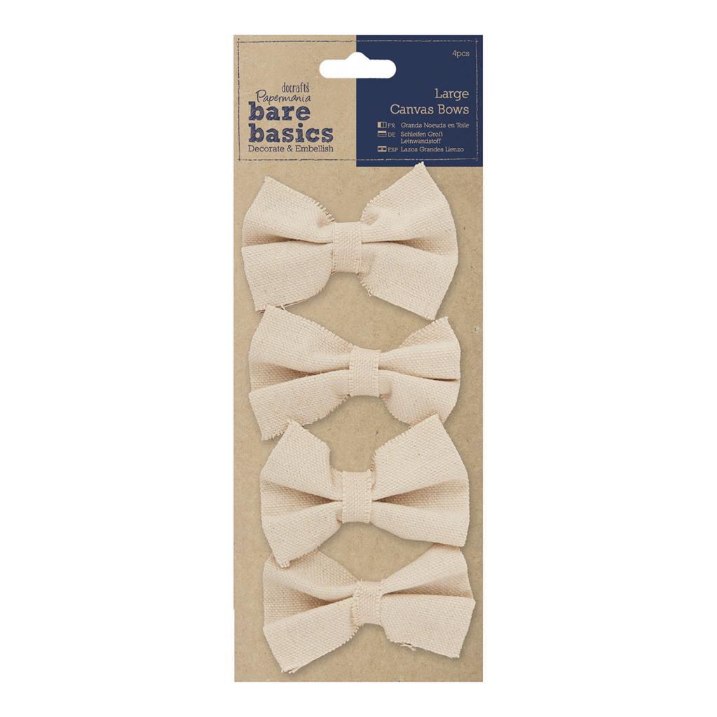 Bare Basics Canvas Bows Large (4pc)