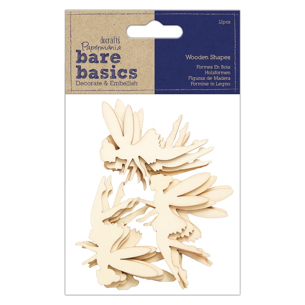 Bare Basics Wooden Shapes - Fairy (12pk)