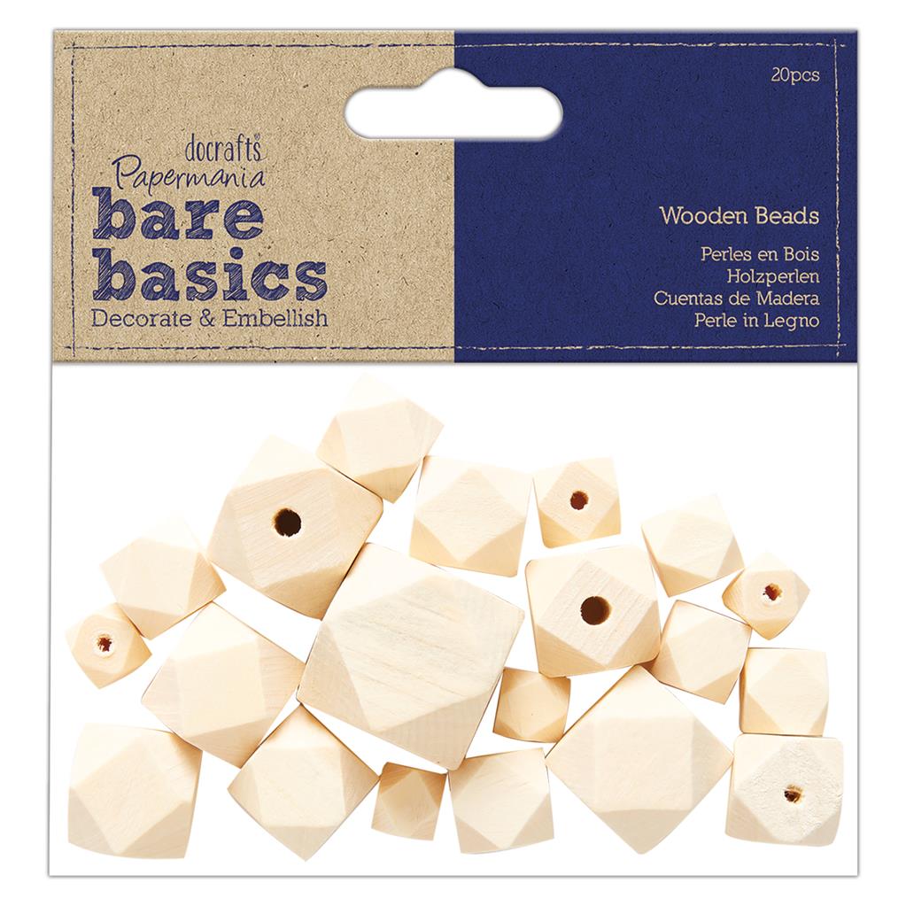 Bare Basics Wooden Octagonal Beads (20pcs)