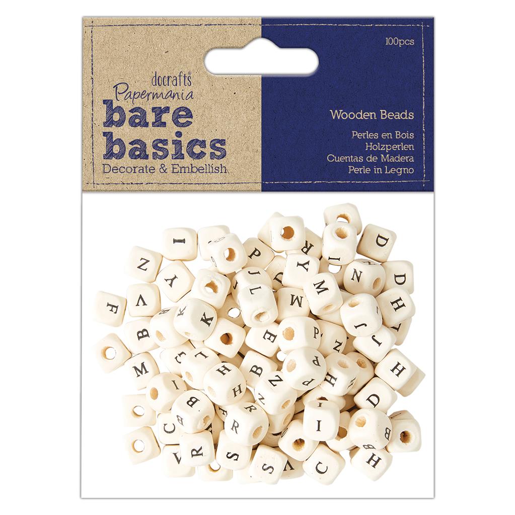 Bare Basics Wooden Alphabet Beads (100pk)