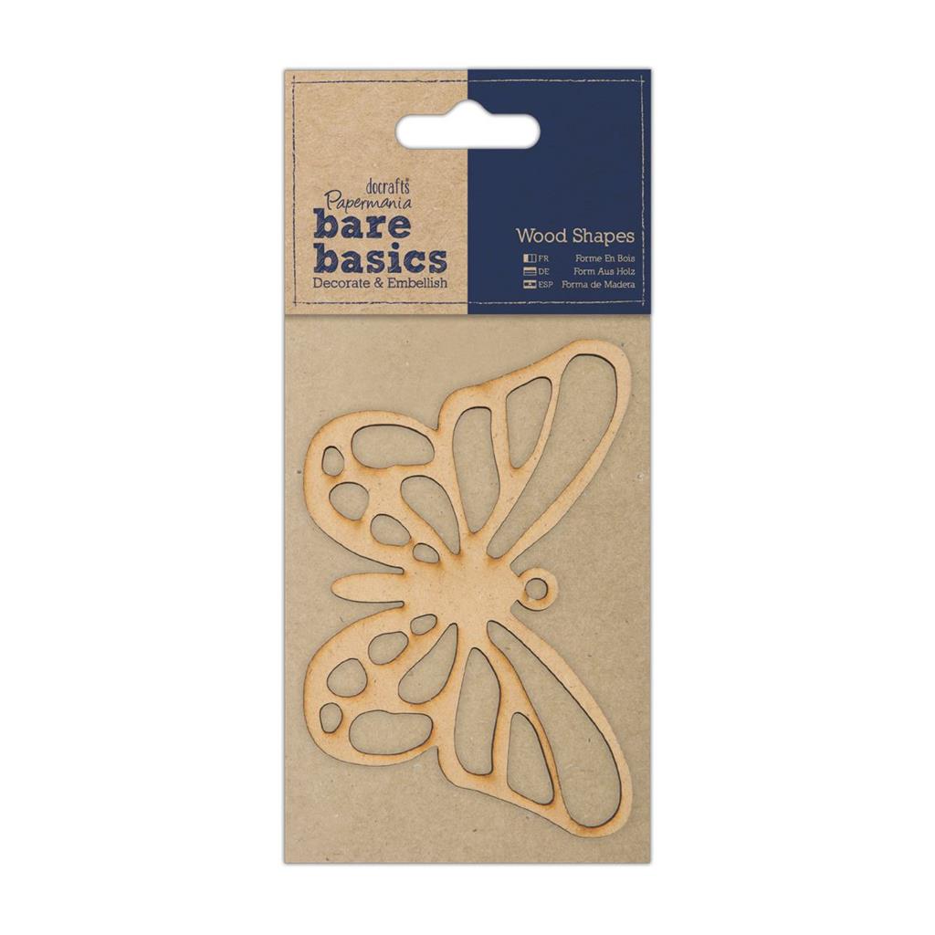 Bare Basics Wooden Shapes - Butterfly (Single)