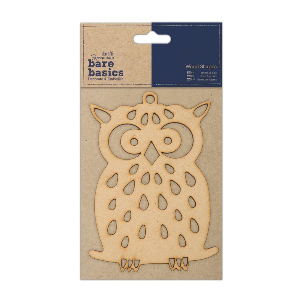 Bare Basics Wooden Shapes - Owl (Single)