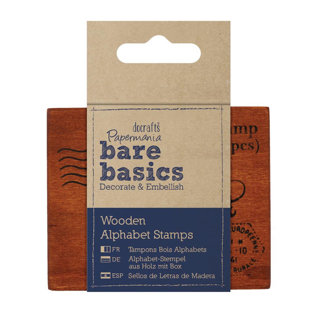 Bare Basics Wooden Alphabet Stamps (28pk)