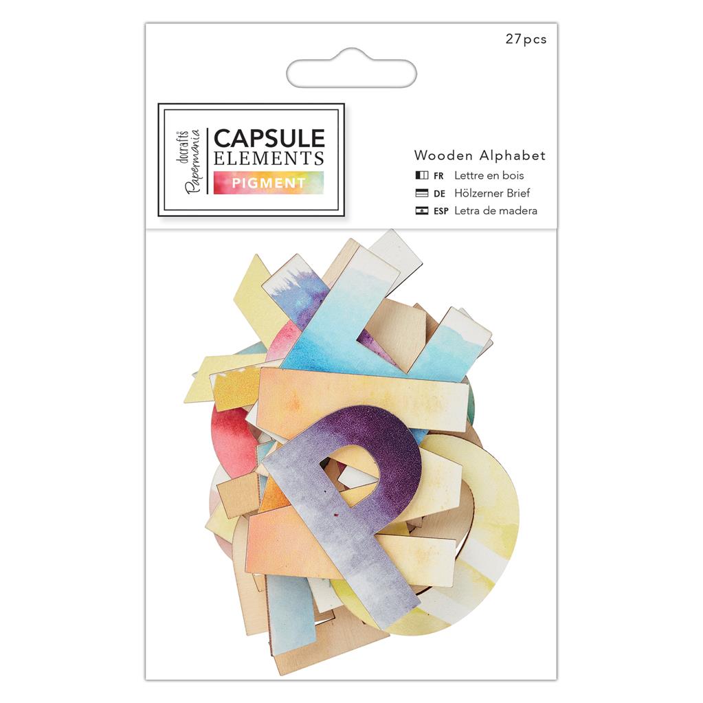 Papermania Wooden Alphabet - Capsule Elements Pigment (27pk)