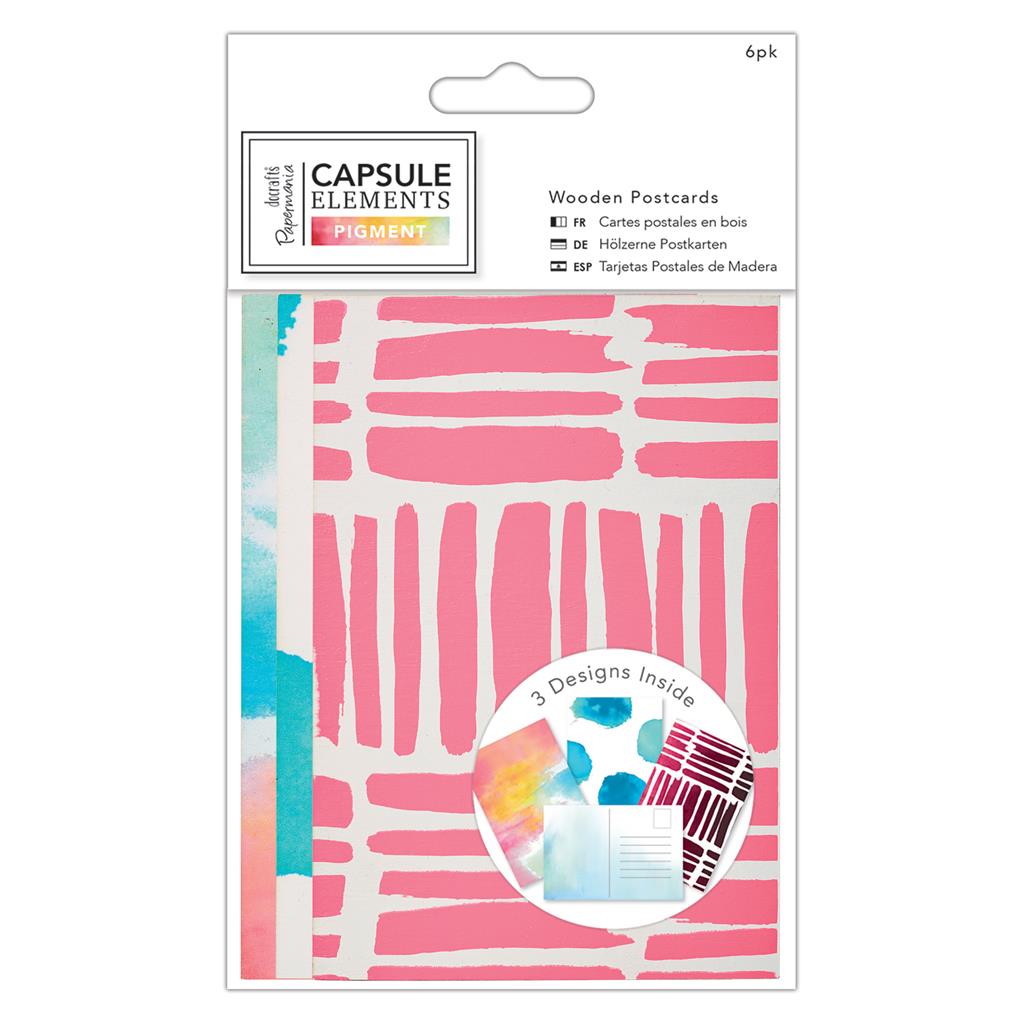 Papermania Wooden Postcards - Capsule Elements Pigment (6pk)