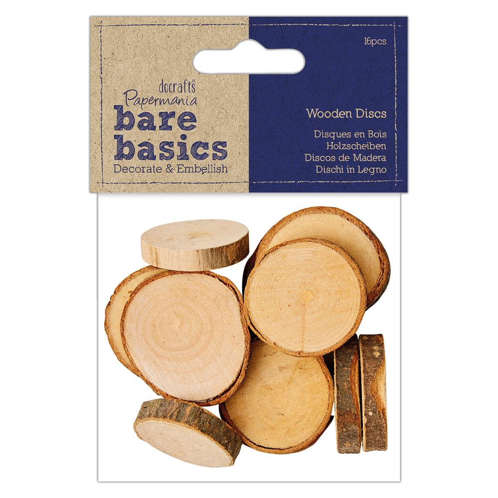 Bare Basics Wooden Discs (16pk)