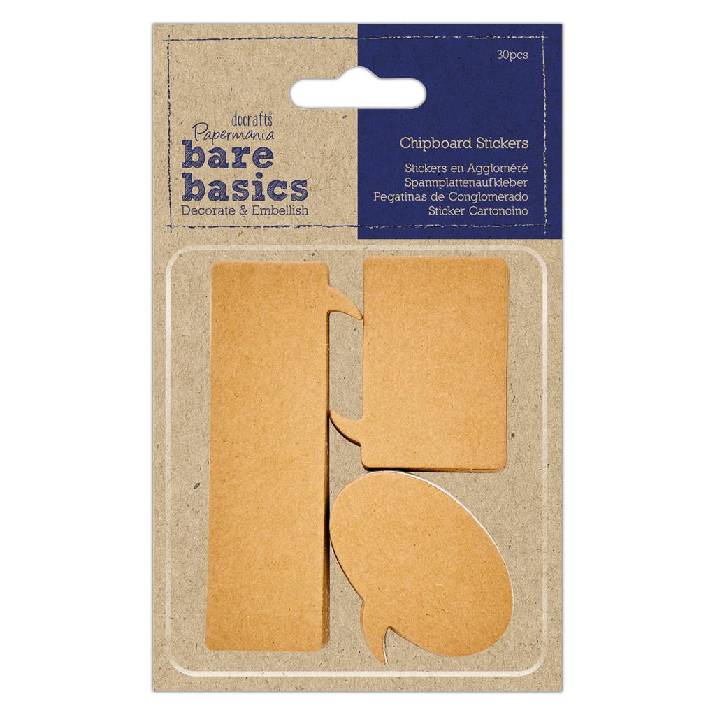 Bare Basics Chipboard Stickers (30pcs)