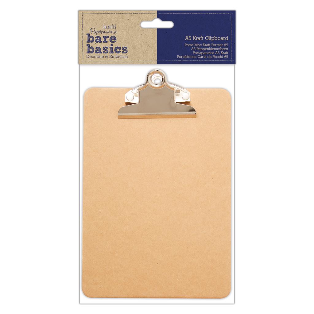 Bare Basics A5 Kraft Clipboard