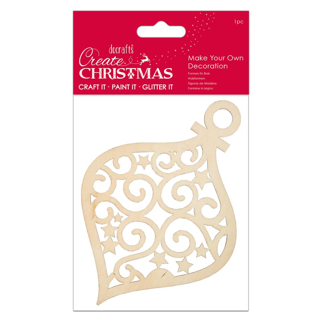 Create Christmas Make Your Own Decorations - Teardrop Bauble  (4pk)