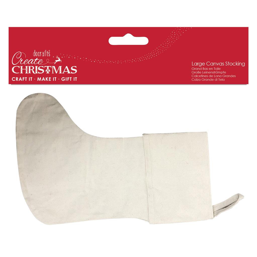 Create Christmas Large Canvas Stocking (Single)